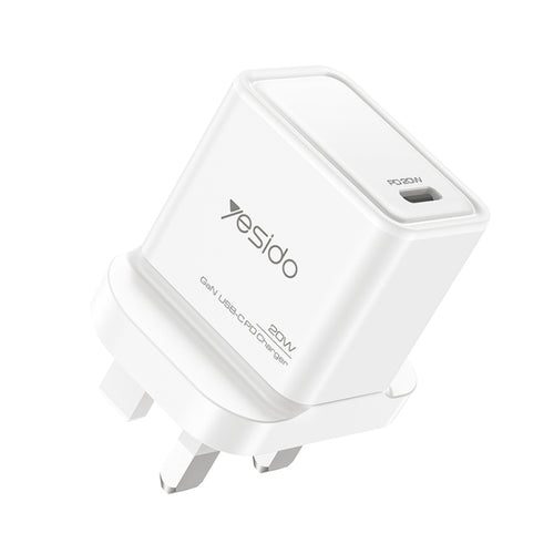 Yesido YC79 PD20W Dual Port Type-C GaN Charger, UK Plug - HoMEdemic™ 