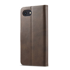 LC.IMEEKE Calf Texture Horizontal Flip Leather Case For iPhone 16e(Brown) - HoMEdemic™ 