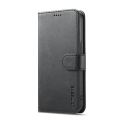 LC.IMEEKE Calf Texture Horizontal Flip Leather Case For iPhone 16e(Black) - HoMEdemic™ 