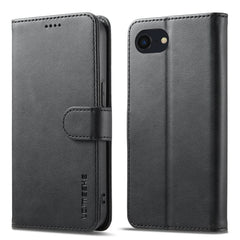 LC.IMEEKE Calf Texture Horizontal Flip Leather Case For iPhone 16e(Black) - HoMEdemic™ 