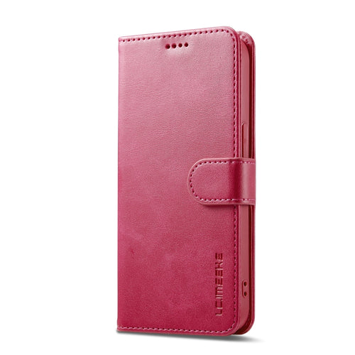 LC.IMEEKE Calf Texture Horizontal Flip Leather Case For iPhone SE 2024(Red) - HoMEdemic™ 