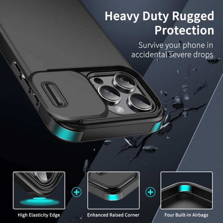 For iPhone 15 Pro Max Sliding Camshield TPU + PC Phone Case(Purple) - HoMEdemic™ 