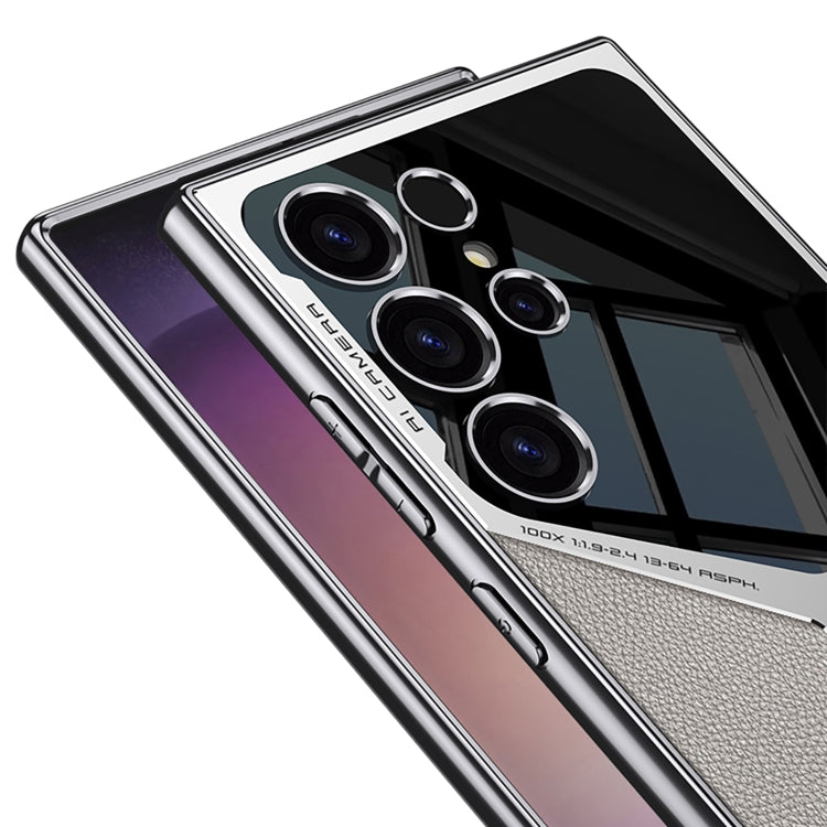 For Samsung Galaxy S24 Ultra GKK Leather Electroplating Supersonic Speed Shockproof Phone Case(Carbon Fibre) - HoMEdemic™ 