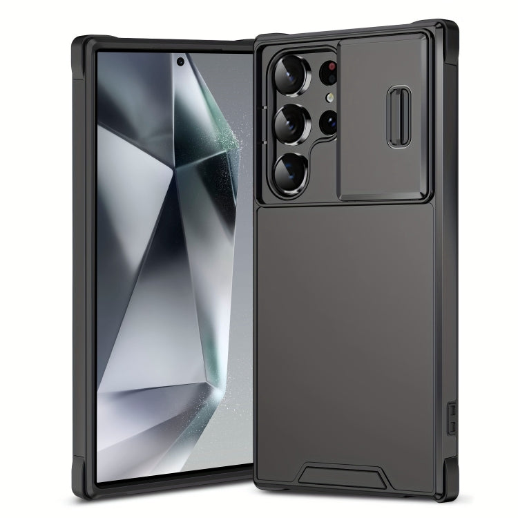 For Samsung Galaxy S24 Ultra 5G Sliding Camshield TPU + PC Phone Case(Black) - HoMEdemic™ 