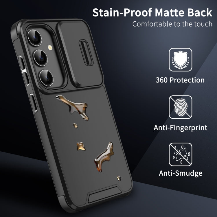 For Samsung Galaxy S24 Ultra 5G Sliding Camshield TPU + PC Phone Case(Black) - HoMEdemic™ 
