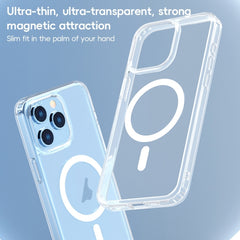 For iPhone 15 Plus ZGA Magsafe Clear PC Hybrid TPU Phone Case(Transparent) - HoMEdemic™ 
