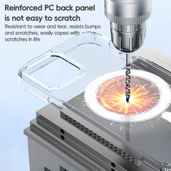 For iPhone 15 ZGA Magsafe Clear PC Hybrid TPU Phone Case(Transparent) - HoMEdemic™ 