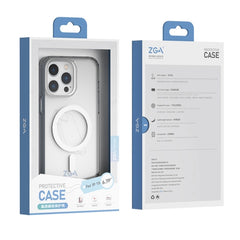 For iPhone 15 Plus ZGA Magsafe Clear PC Hybrid TPU Phone Case(Transparent) - HoMEdemic™ 