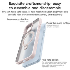 For iPhone 15 ZGA Magsafe Holder PC Hybrid TPU Phone Case(Black) - HoMEdemic™ 
