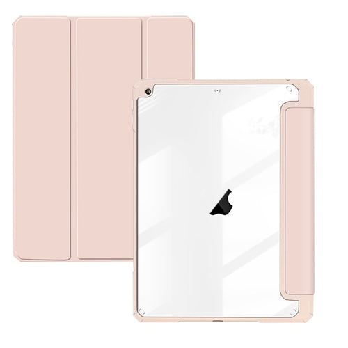 For iPad 10.2 2021/2020/2019 ZGA Tri-Fold Voltage Smart Leather Tablet Case(Pink) - HoMEdemic™ 