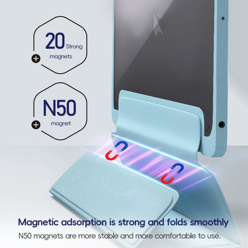 For iPad 10th Gen 10.9 2022 ZGA Tri-Fold Voltage Smart Leather Tablet Case(Ice Blue) - HoMEdemic™ 