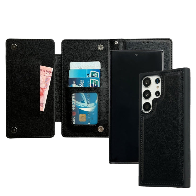 For Samsung Galaxy S24 Ultra 5G Multifunctional 7-Card Wallet Leather Phone Case(Black) - HoMEdemic™ 