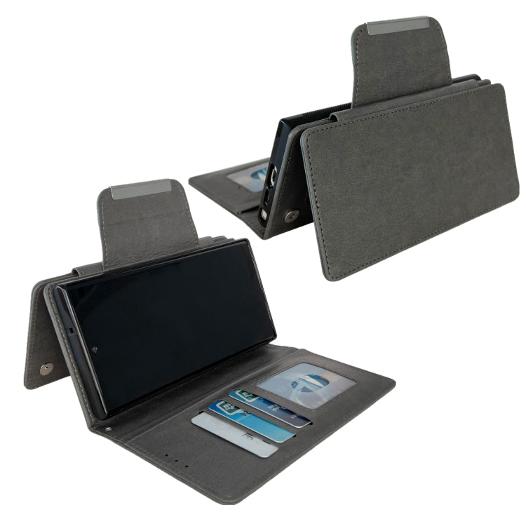 For Samsung Galaxy S24 Ultra 5G Multifunctional 7-Card Wallet Leather Phone Case(Grey) - HoMEdemic™ 