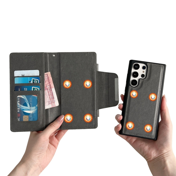 For Samsung Galaxy S24 Ultra 5G Multifunctional 7-Card Wallet Leather Phone Case(Grey) - HoMEdemic™ 