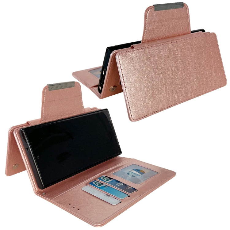 For Samsung Galaxy S24 Ultra 5G Multifunctional 7-Card Wallet Leather Phone Case(Rose Gold) - HoMEdemic™ 
