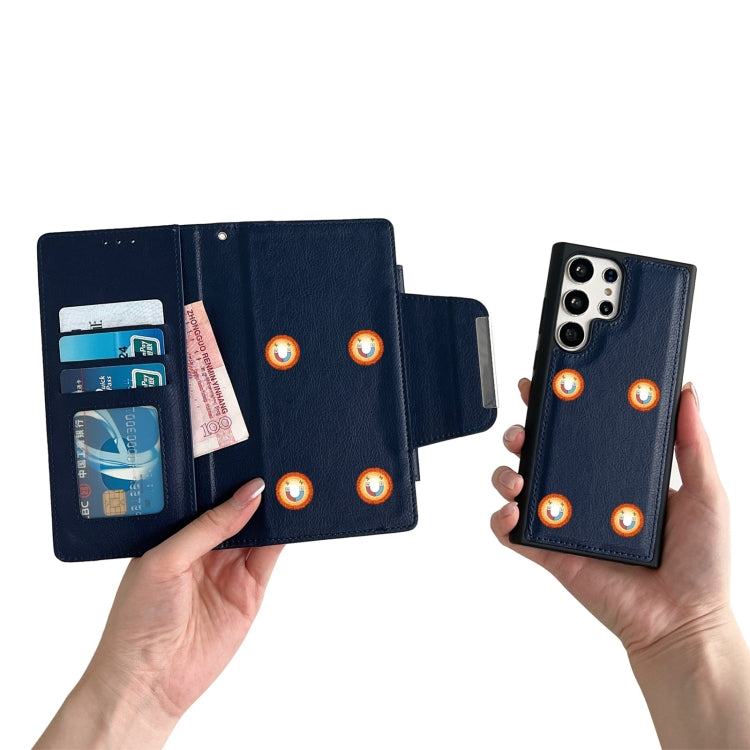 For Samsung Galaxy S24 Ultra 5G Multifunctional 7-Card Wallet Leather Phone Case(Royal Blue) - HoMEdemic™ 