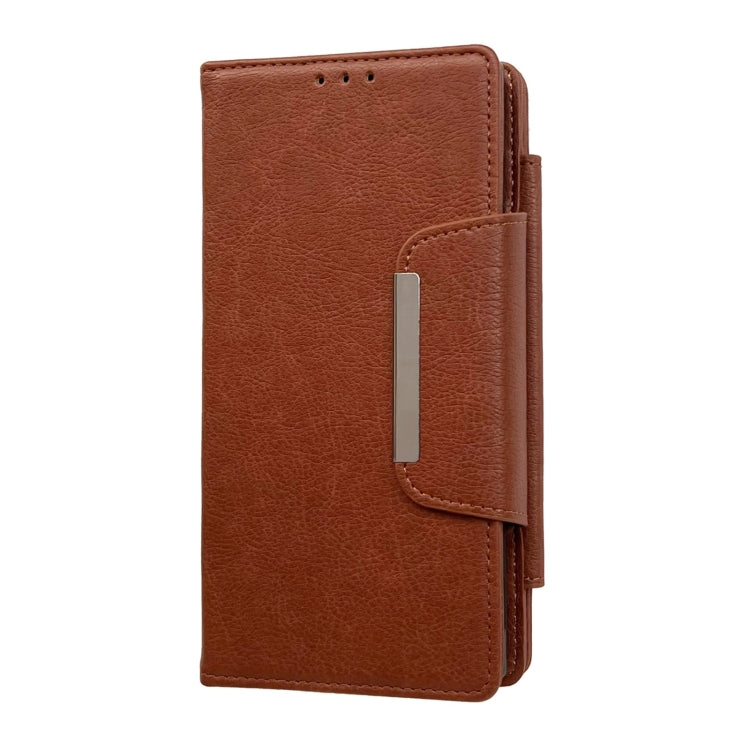 For Samsung Galaxy S24 Ultra 5G Multifunctional 7-Card Wallet Leather Phone Case(Brown) - HoMEdemic™ 