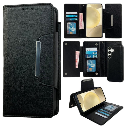 For Samsung Galaxy S24 5G Multifunctional 7-Card Wallet Leather Phone Case(Black) - HoMEdemic™ 