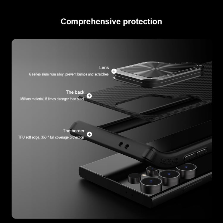 For Samsung Galaxy S24 Ultra 5G NILLKIN Aramid Fiber Phone Case(Black) - HoMEdemic™ 
