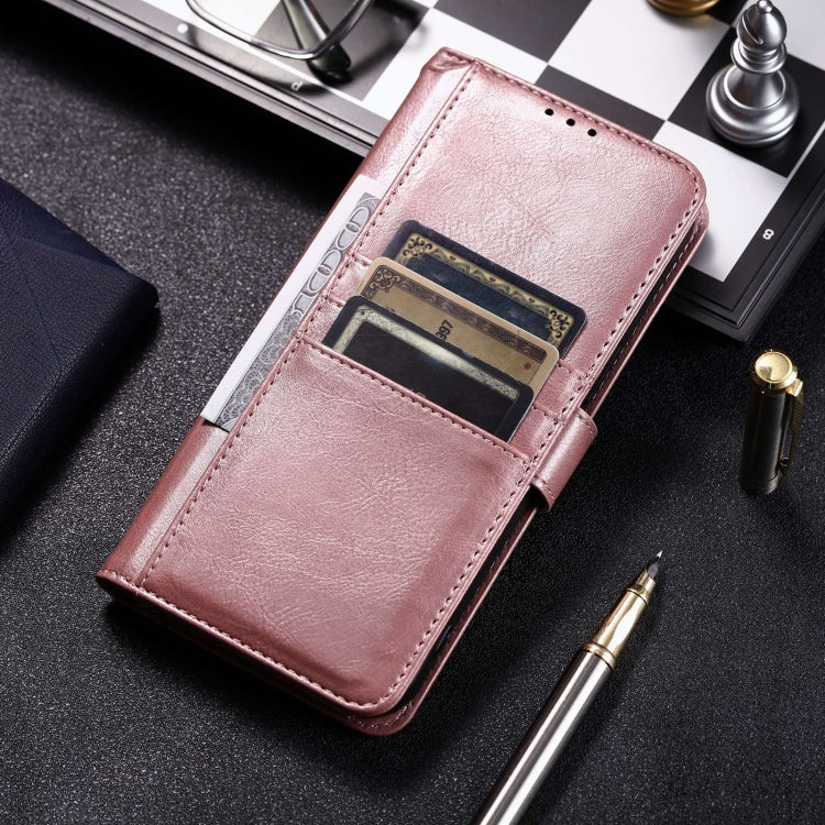 For iPhone 15 Pro Simple 6-Card Wallet Leather Phone Case(Rose Gold) - HoMEdemic™ 