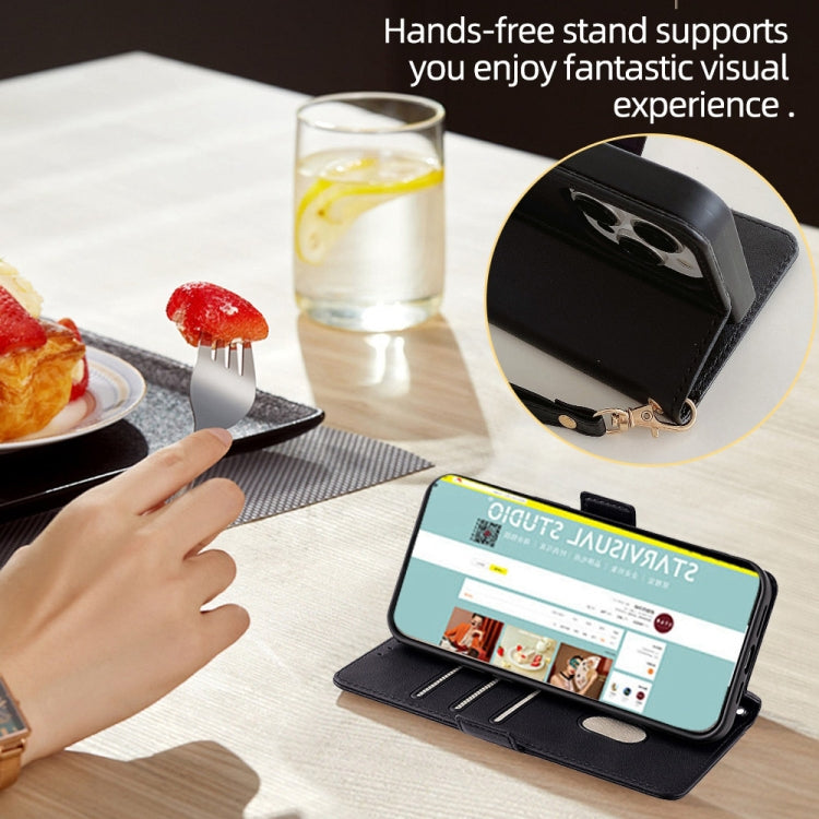 For iPhone 15 Pro Crossbody Chain Leather Phone Case(Black) - HoMEdemic™ 