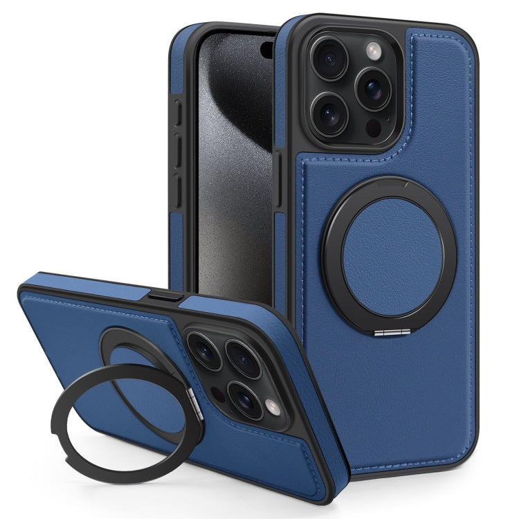 For iPhone 15 Pro Max Yashi 360 Degree Rotating MagSafe Bracket Phone Case(Blue) - HoMEdemic™ 