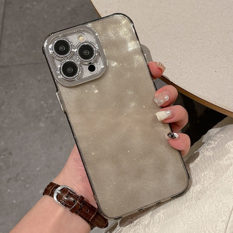 For iPhone 15 Pro Ripple Glitter PC Hybrid TPU Phone Case(Black) - HoMEdemic™ 