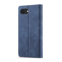 For iPhone 16e LC.IMEEKE Strong Magnetism Microfiber Leather Phone Case(Blue) - HoMEdemic™ 