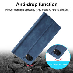 For iPhone 16e LC.IMEEKE Strong Magnetism Microfiber Leather Phone Case(Blue) - HoMEdemic™ 