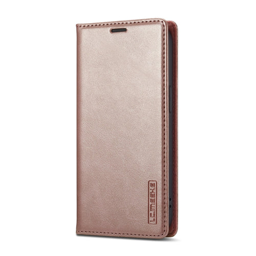 For iPhone SE 2024 LC.IMEEKE Strong Magnetism Microfiber Leather Phone Case(Rose Gold) - HoMEdemic™ 