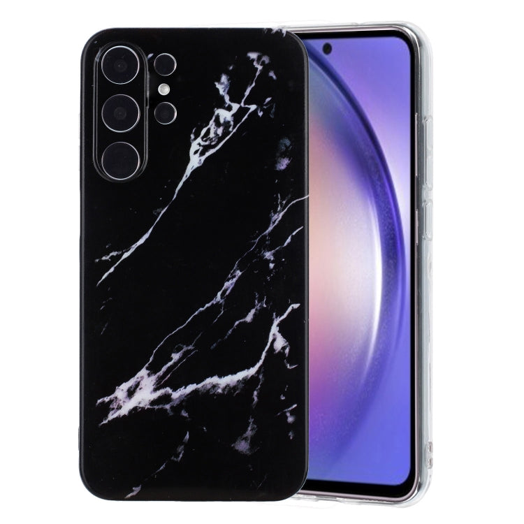 For Samsung Galaxy S24 Ultra 5G IMD Marble Pattern TPU Phone Case(Black) - HoMEdemic™ 