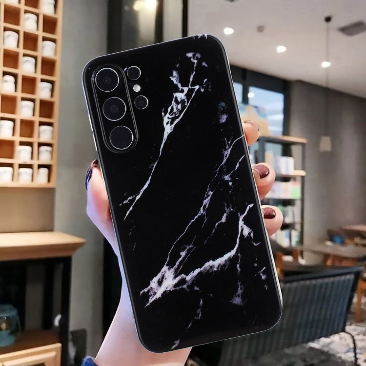 For Samsung Galaxy S24 Ultra 5G IMD Marble Pattern TPU Phone Case(Black) - HoMEdemic™ 