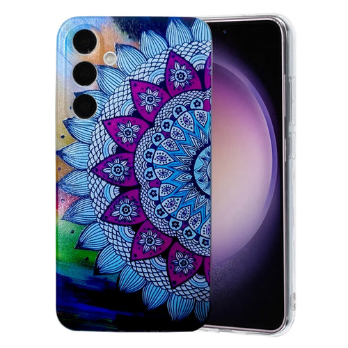 For Samsung Galaxy S24 5G Colored Drawing Pattern TPU Phone Case(Half-flower) - HoMEdemic™ 