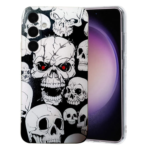 For Samsung Galaxy S24 5G Colored Drawing Pattern TPU Phone Case(Skull) - HoMEdemic™ 