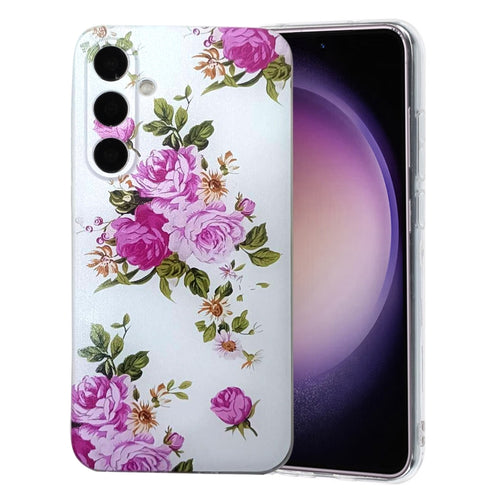 For Samsung Galaxy S24 5G Colored Drawing Pattern TPU Phone Case(Rose Flower) - HoMEdemic™ 