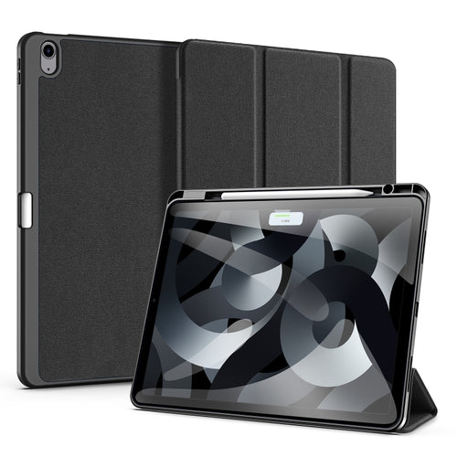 For iPad Air 13 2024 DUX DUCIS Domo Series Cloth Texture Magnetic Leather Tablet Case(Black) - HoMEdemic™ 