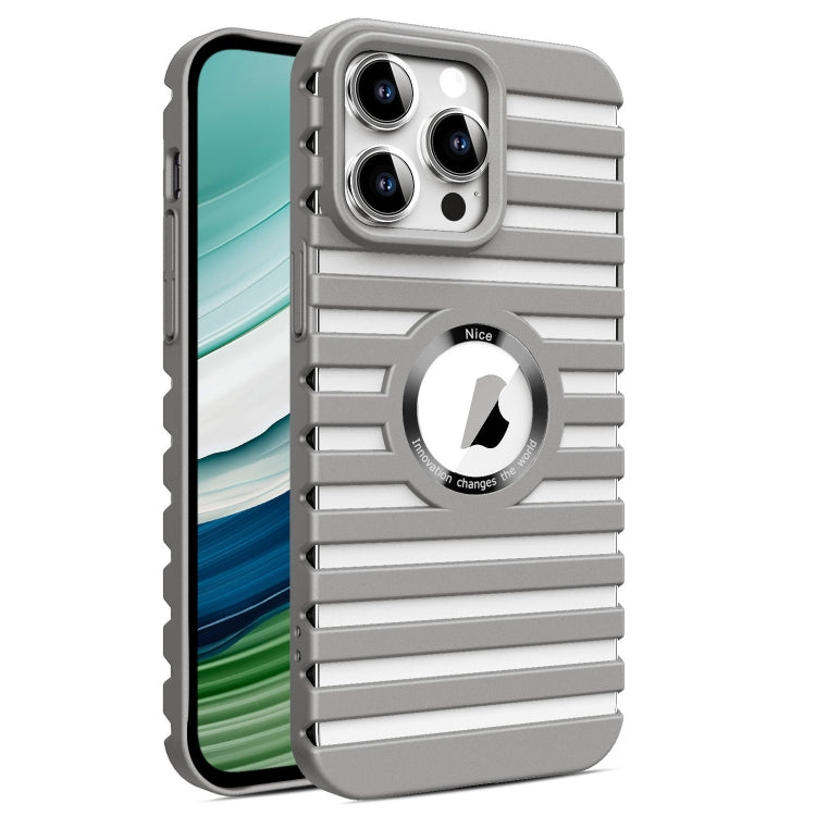 For iPhone 15 Pro Max Hollow Heat Dissipation MagSafe Magnetic PC Phone Case(Grey) - HoMEdemic™ 