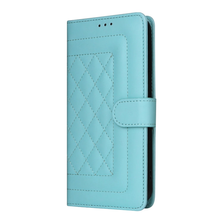For iPhone 15 Pro Diamond Lattice Leather Flip Phone Case(Mint Green) - HoMEdemic™ 