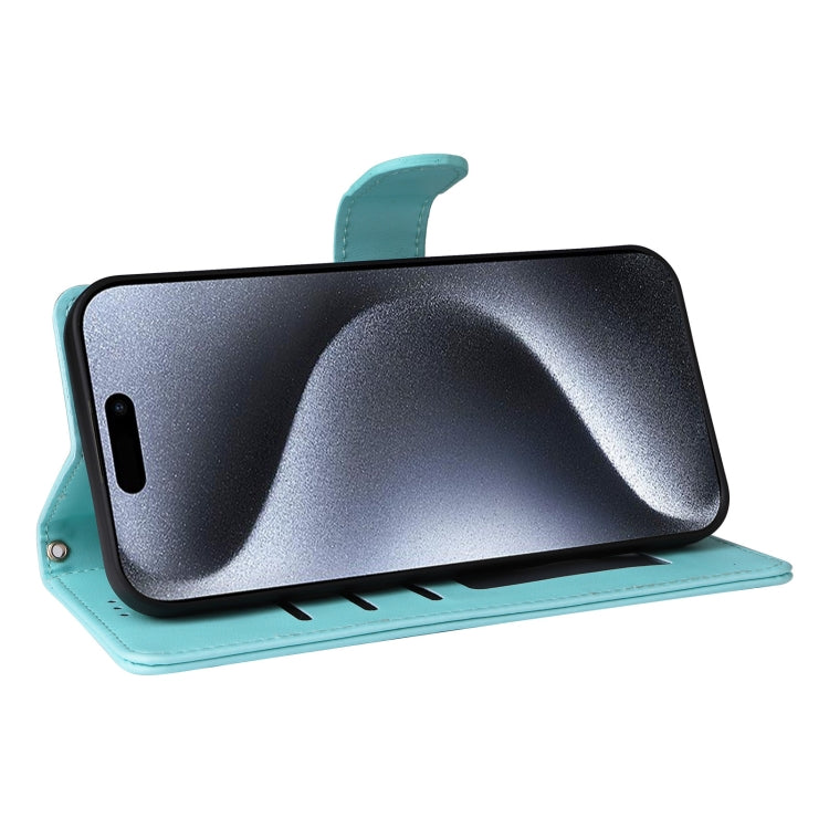For iPhone 15 Pro Diamond Lattice Leather Flip Phone Case(Mint Green) - HoMEdemic™ 