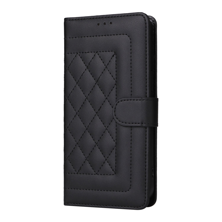 For iPhone 15 Pro Diamond Lattice Leather Flip Phone Case(Black) - HoMEdemic™ 