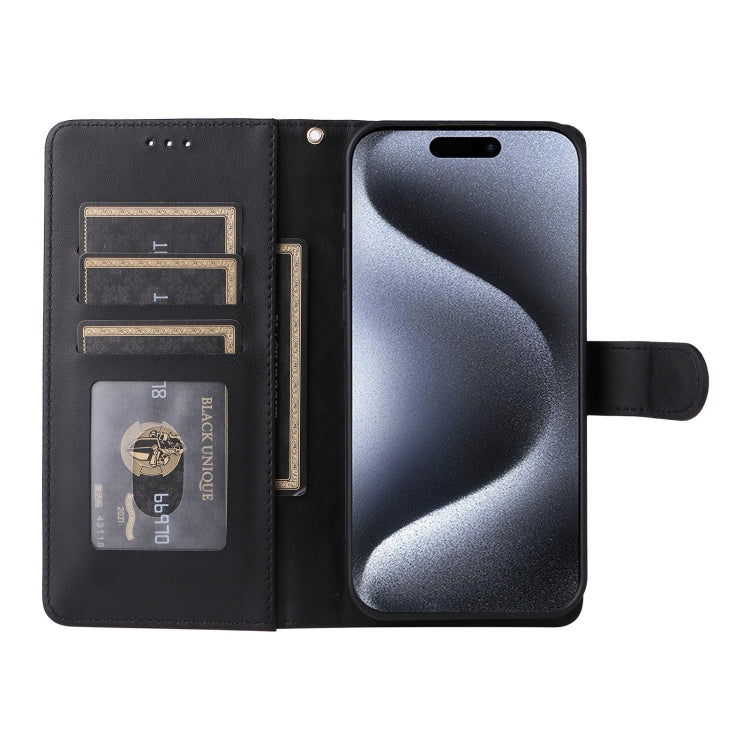 For iPhone 15 Pro Diamond Lattice Leather Flip Phone Case(Black) - HoMEdemic™ 