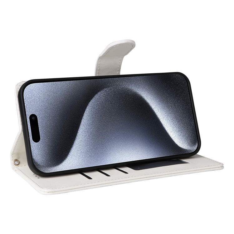 For iPhone 15 Pro Max Diamond Lattice Leather Flip Phone Case(White) - HoMEdemic™ 