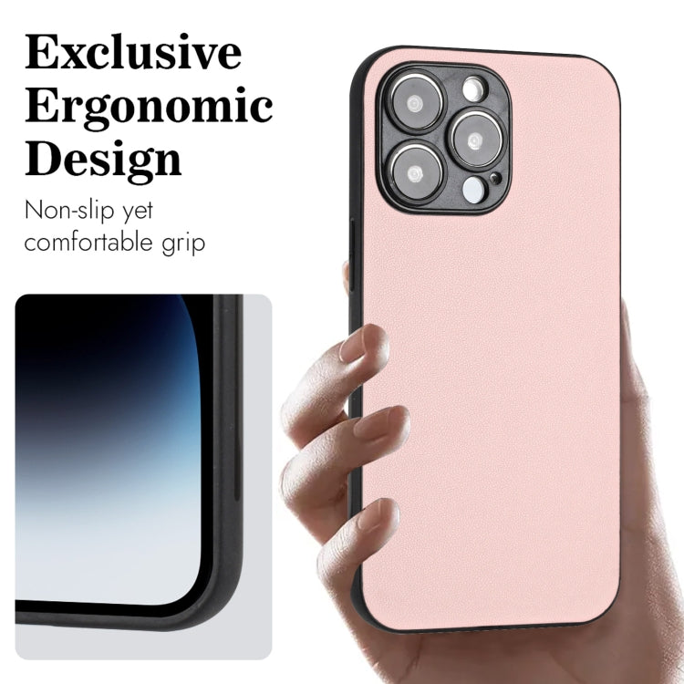 For iPhone 15 Pro Max R20 Leather Pattern Phone Single Case(Pink) - HoMEdemic™ 