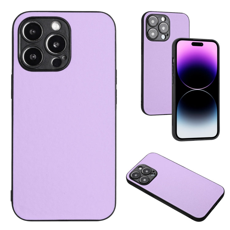 For iPhone 15 Pro R20 Leather Pattern Phone Single Case(Purple) - HoMEdemic™ 