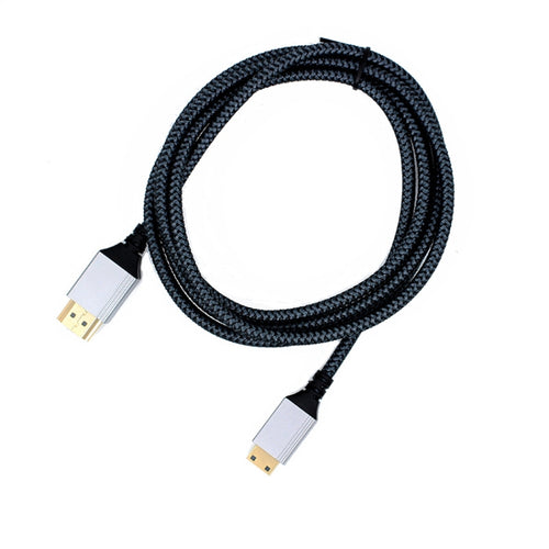 HDTV to Mini HDTV 4K UHD Video Transmission Braided Cable, Length:1m(Grey) - HoMEdemic™ 