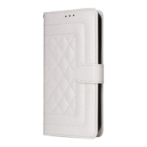 For Samsung Galaxy S24 5G Diamond Lattice Leather Flip Phone Case(White) - HoMEdemic™ 