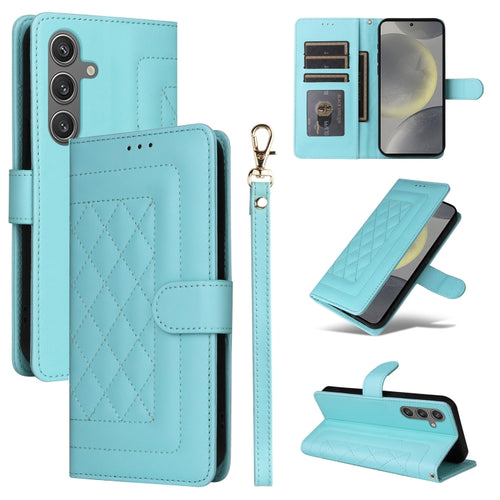 For Samsung Galaxy S24 5G Diamond Lattice Leather Flip Phone Case(Mint Green) - HoMEdemic™ 