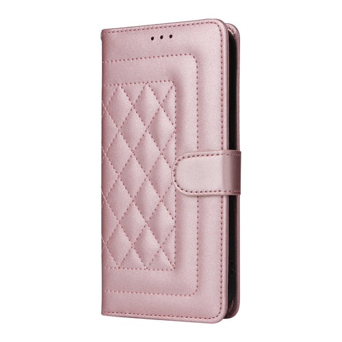 For Samsung Galaxy S24 5G Diamond Lattice Leather Flip Phone Case(Rose Gold) - HoMEdemic™ 