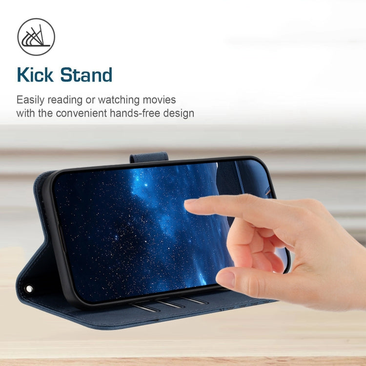 For Samsung Galaxy S24 Ultra 5G Woven Embossed RFID Blocking Leather Phone Case(Blue) - HoMEdemic™ 