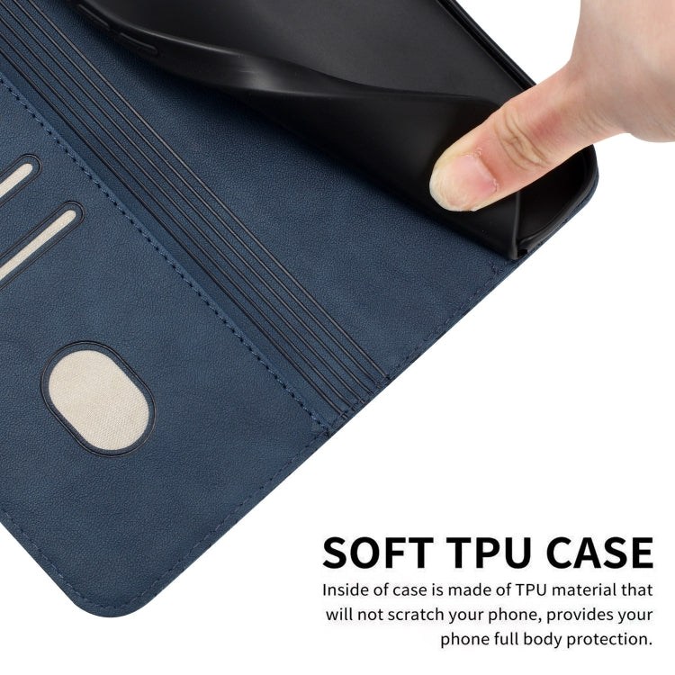 For Samsung Galaxy S24 Ultra 5G Woven Embossed RFID Blocking Leather Phone Case(Blue) - HoMEdemic™ 